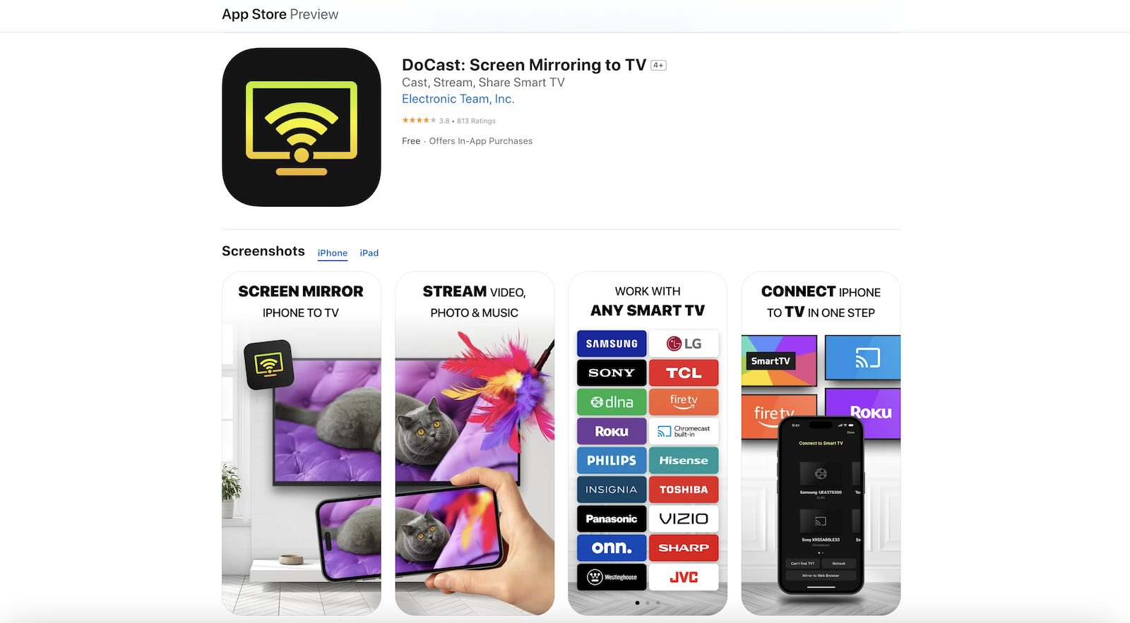 DoCast is the best Chromecast app for iPhone