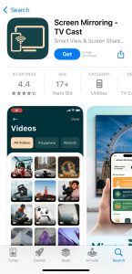 Download the Screen Mirroring - TV Cast app on your iPhone