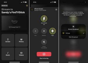 DoCast iPhone app mirroring screenshots