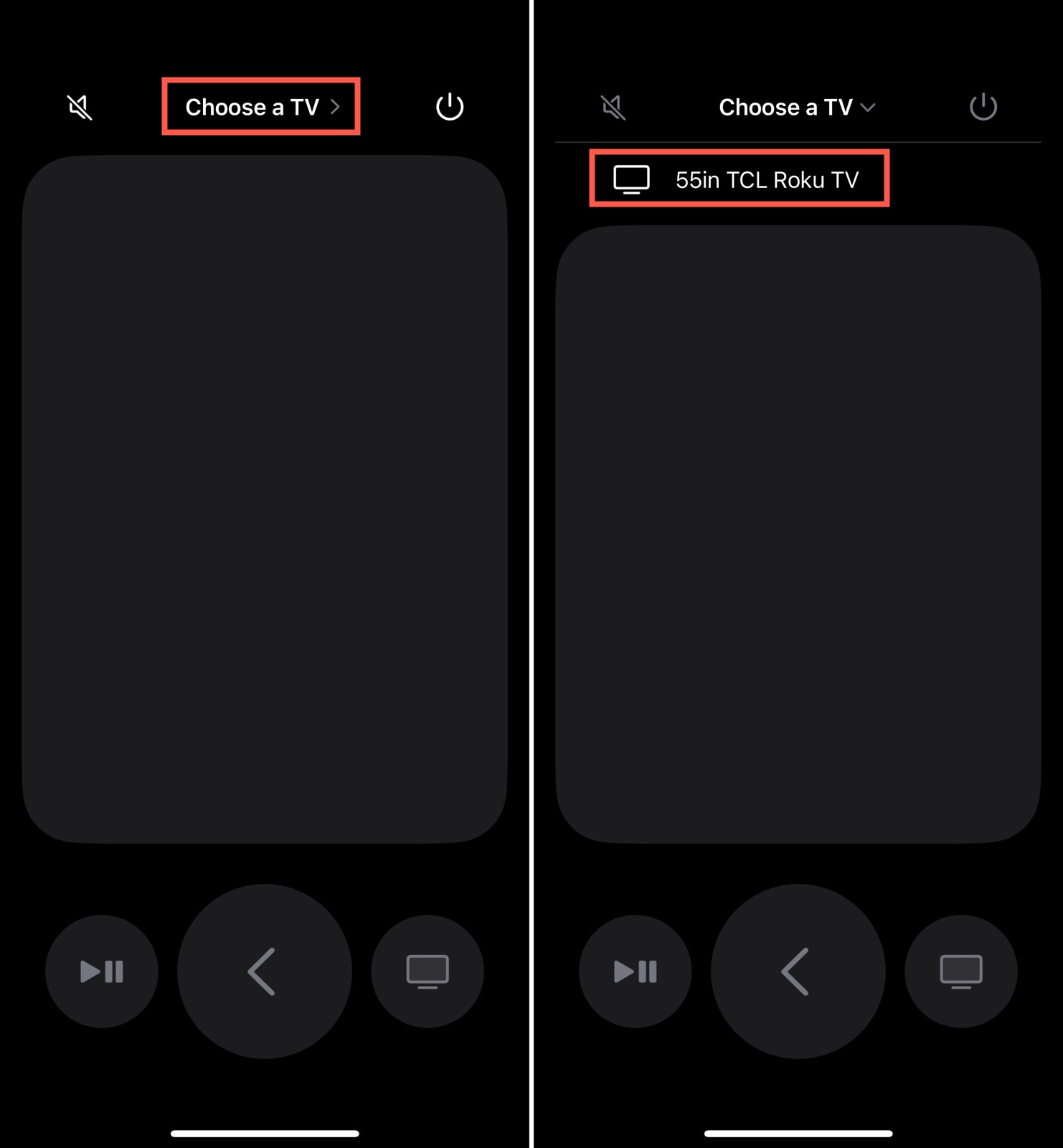 Choose a TV in the Remote app on iPhone