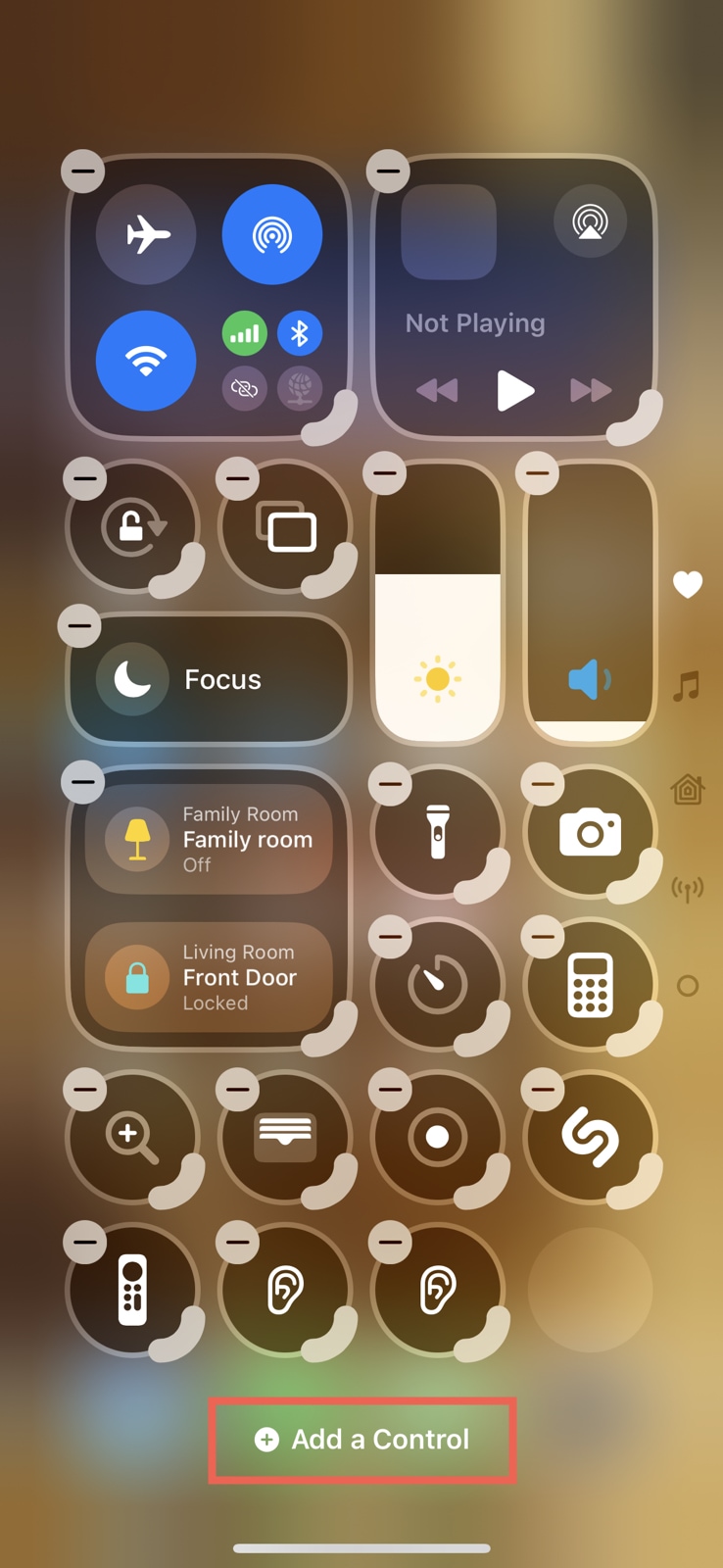 Add a Control in the iPhone Control Center