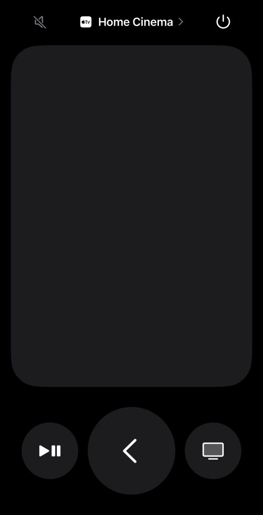 Apple TV Remote (Official) app on iOS