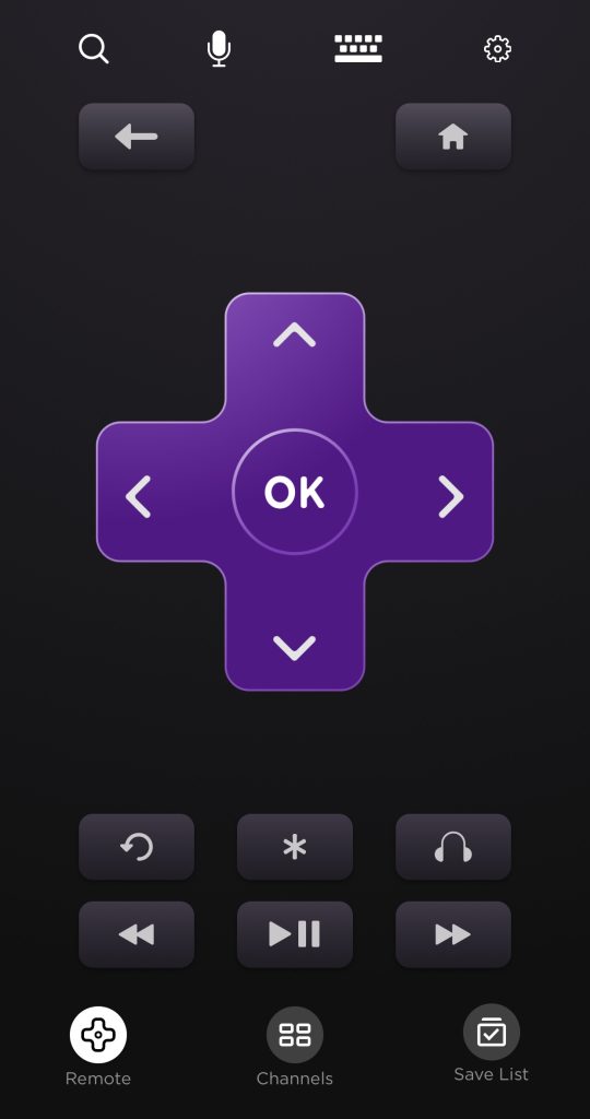 Roku – Official Remote Control app on iOS