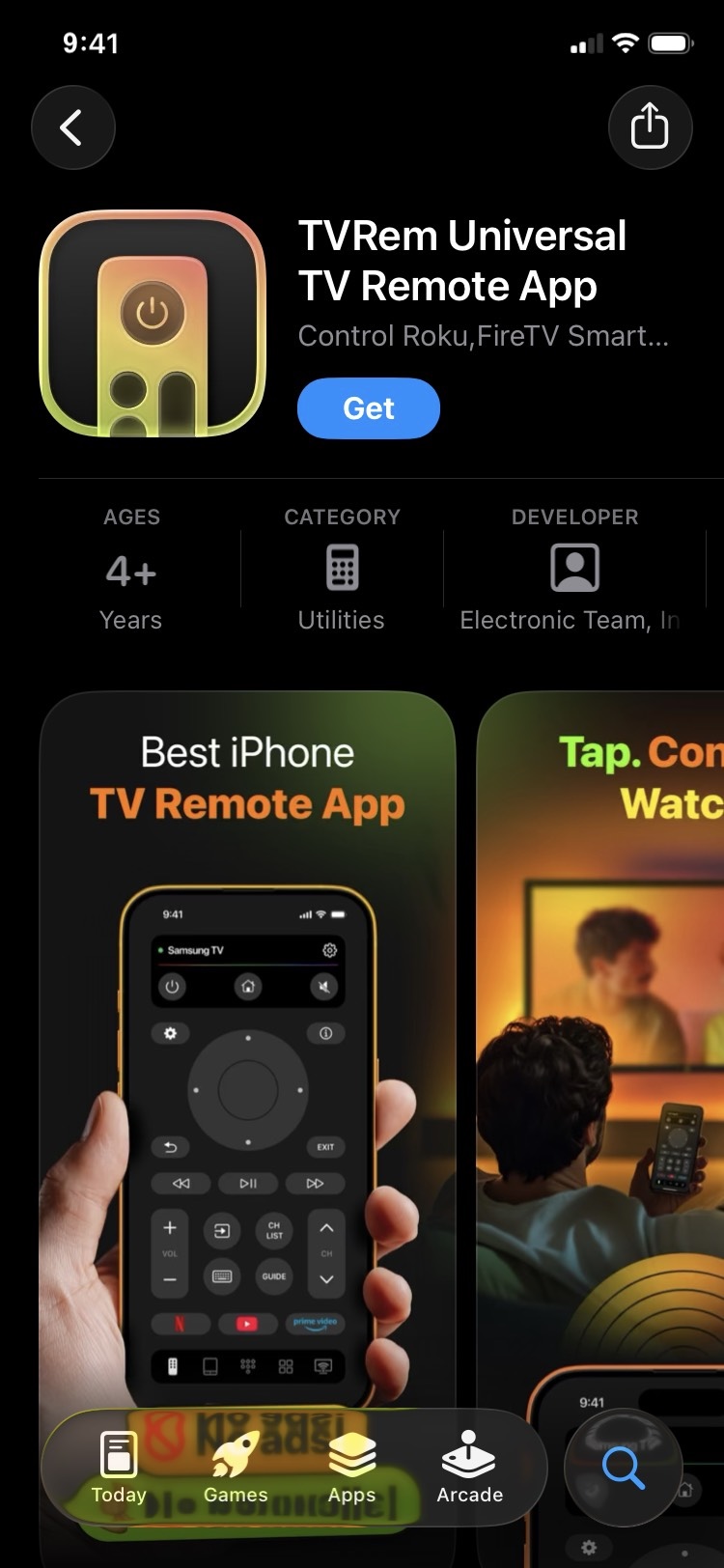 Download TVRem from the App Store Download TVRem from the App Store