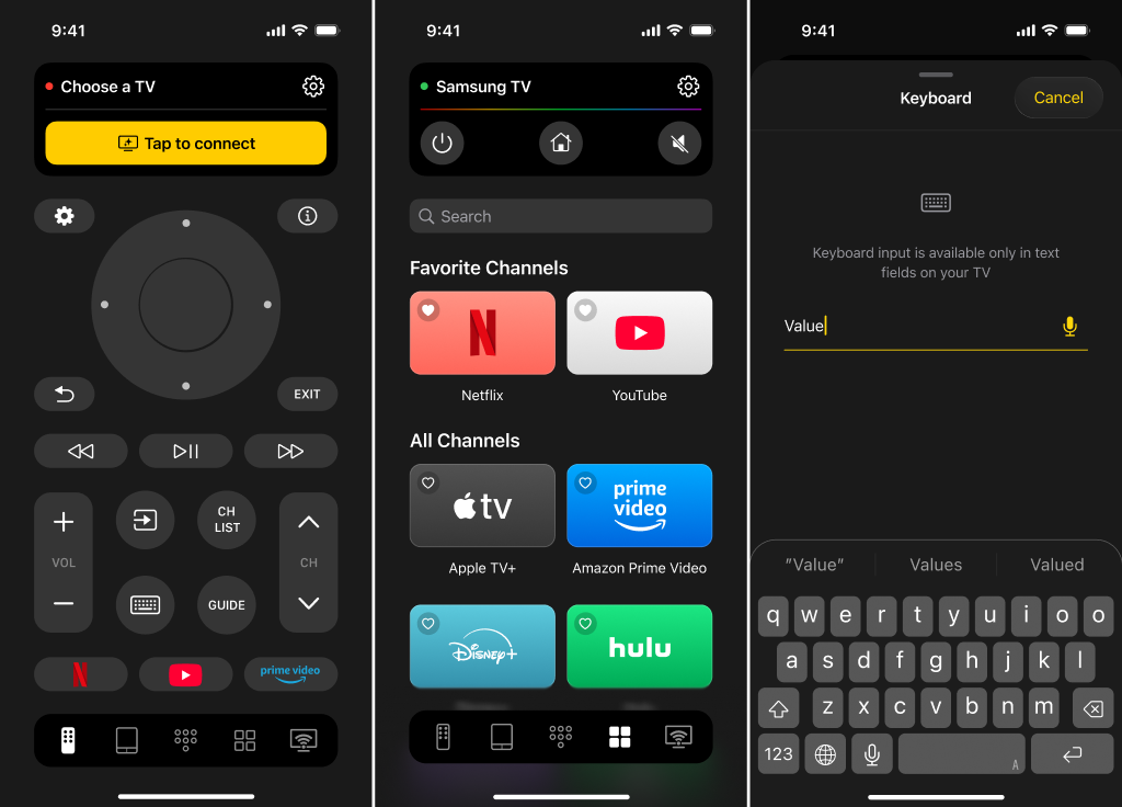 TVRem - universal TV remote app on the iPhone TVRem - universal TV remote app on the iPhone