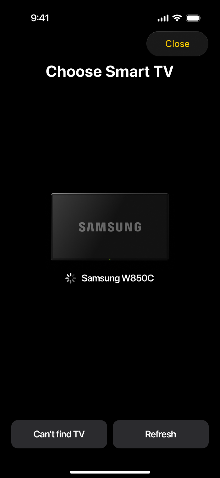 Tap on your Samsung TV in TVRem Tap on your Samsung TV in TVRem