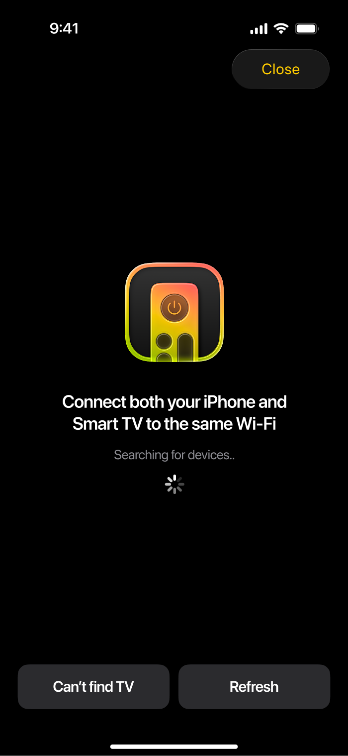 TVRem is searching for nearby devices TVRem is searching for nearby devices