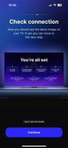 Tap on the Continue button in Universal TV Remote Control