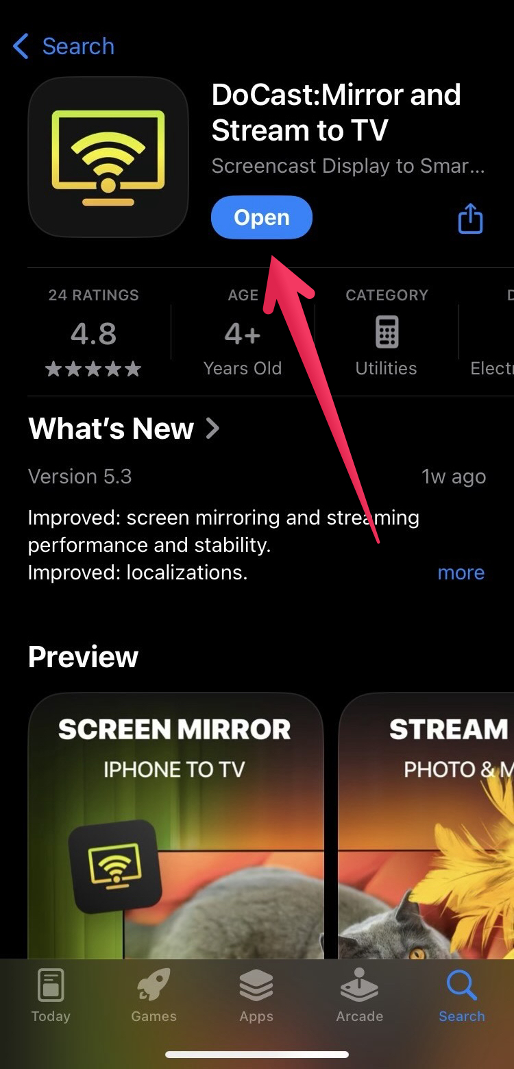 Download DoCast from the App Store on iPhone