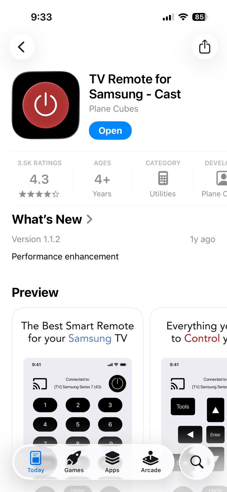 Download TV Remote for Samsung – Cast from the App Store