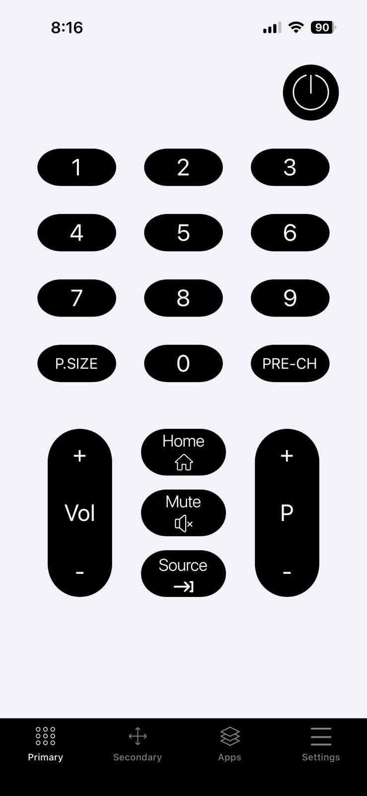 TV Remote for Samsung – Cast ऐप की मुख्य स्क्रीन