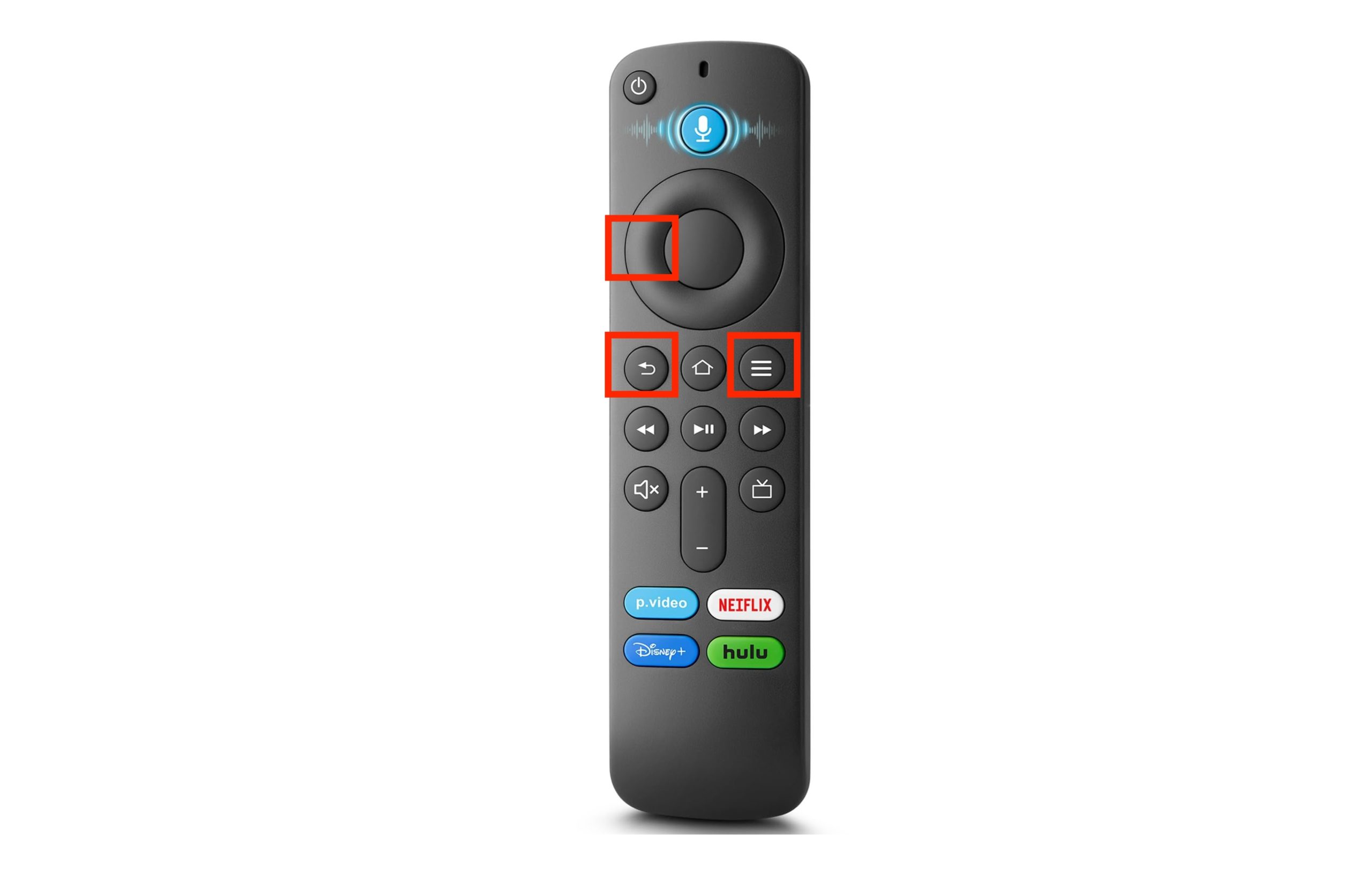 Tap buttons on the Fire TV remote
