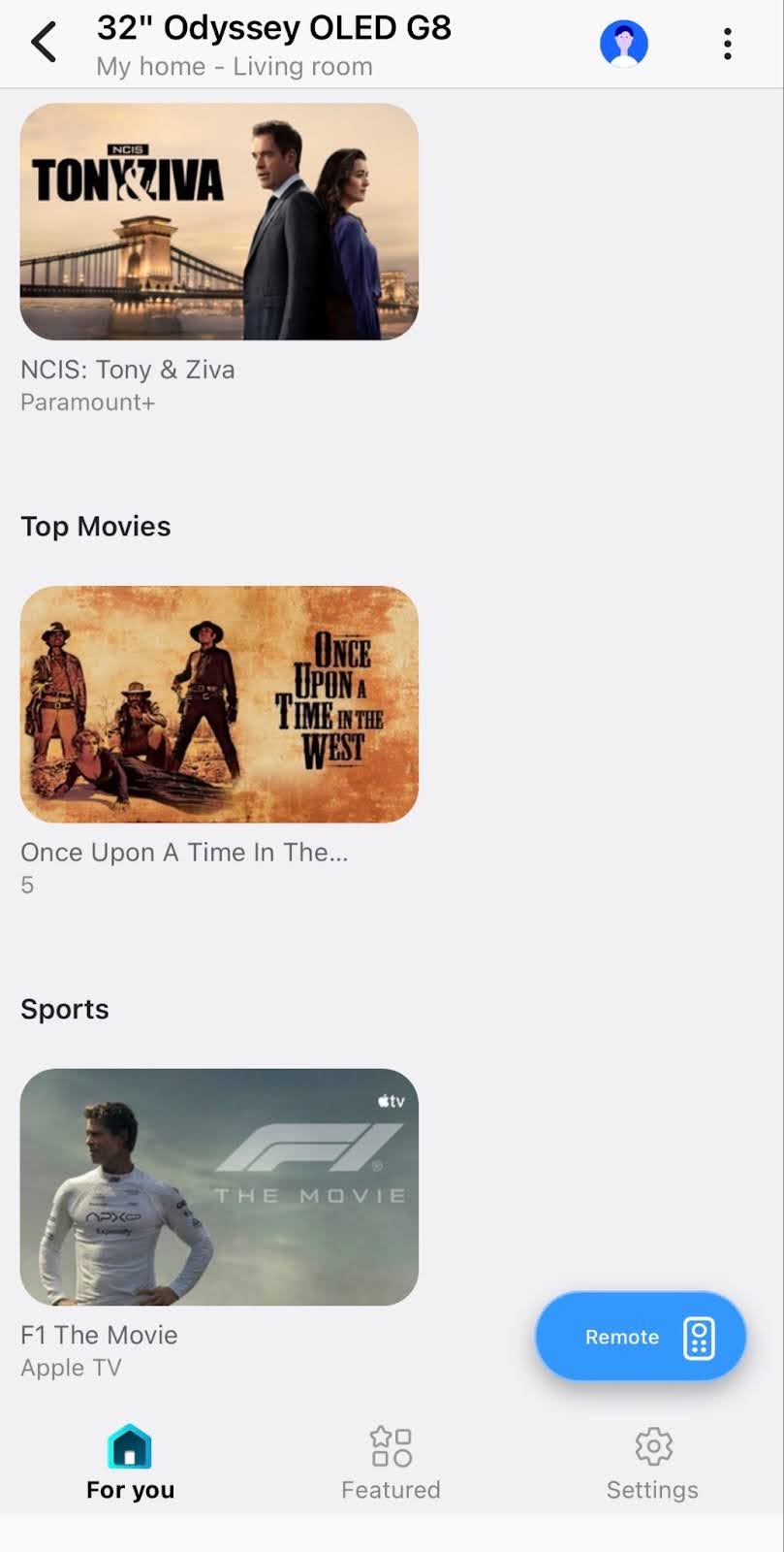 Tap on the Remote icon in SmartThings