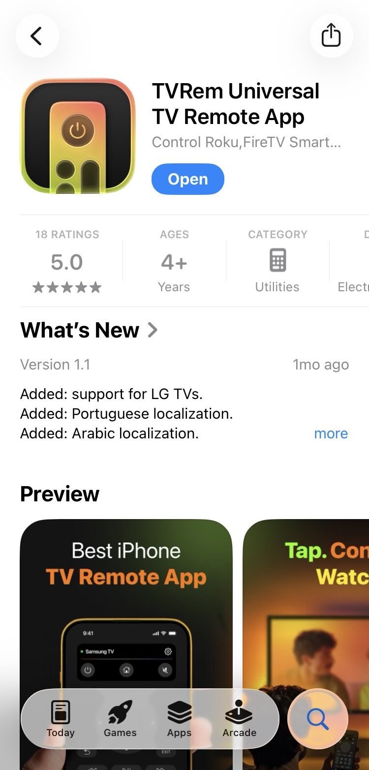 Download TVRem from the App Store