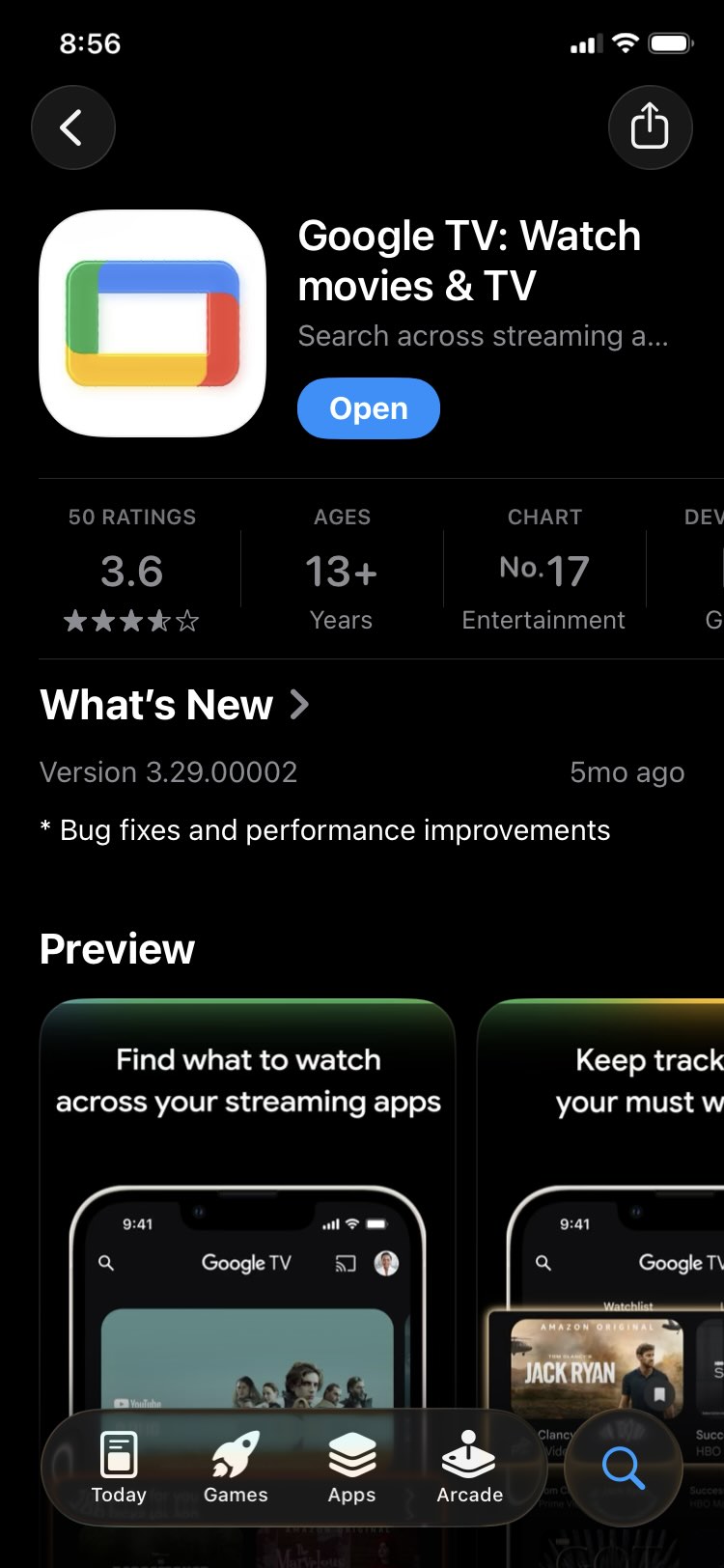 Download Google TV from the App Store