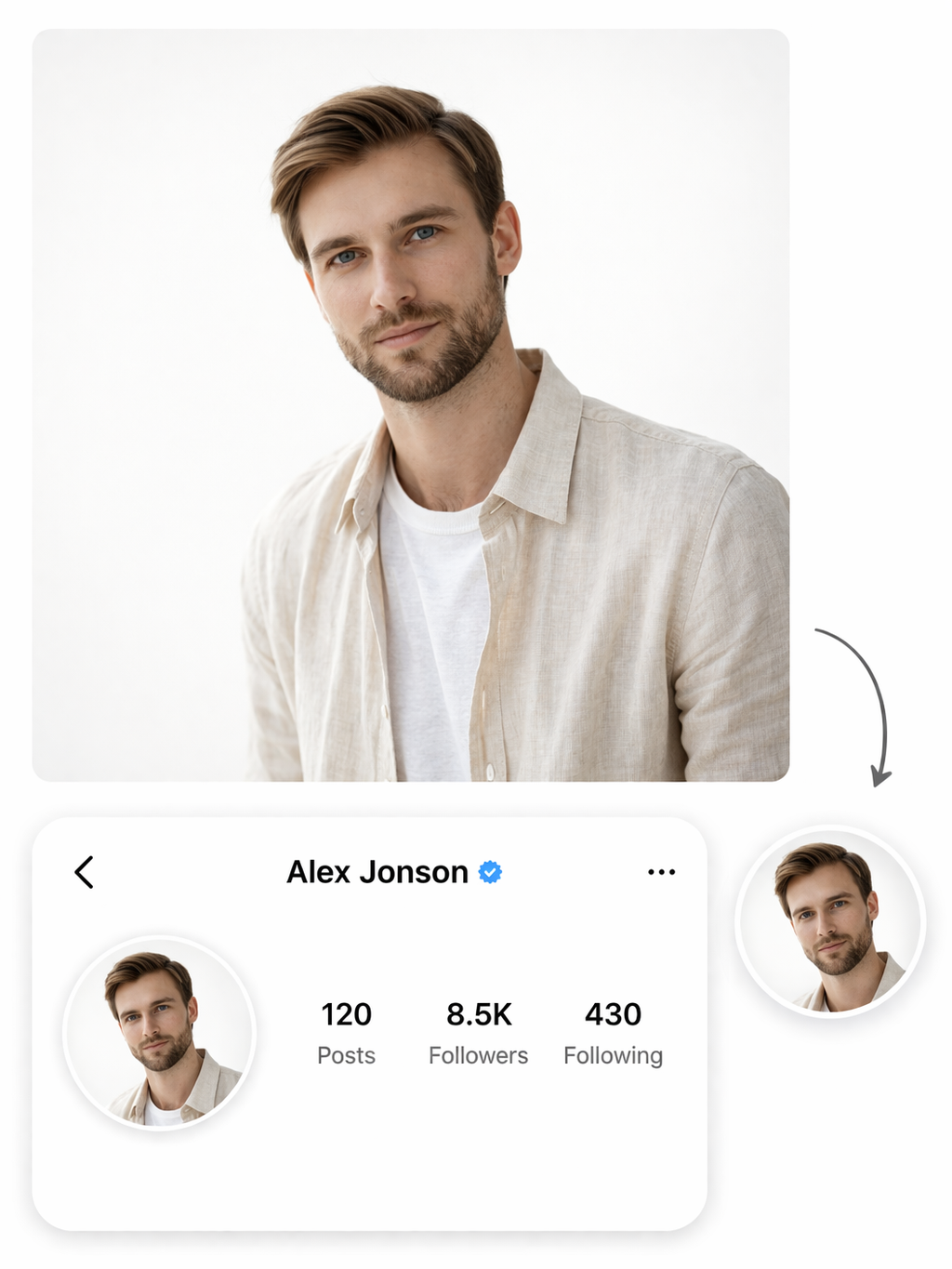 Preview how your picture looks in a small format Preview how your picture looks in a small format