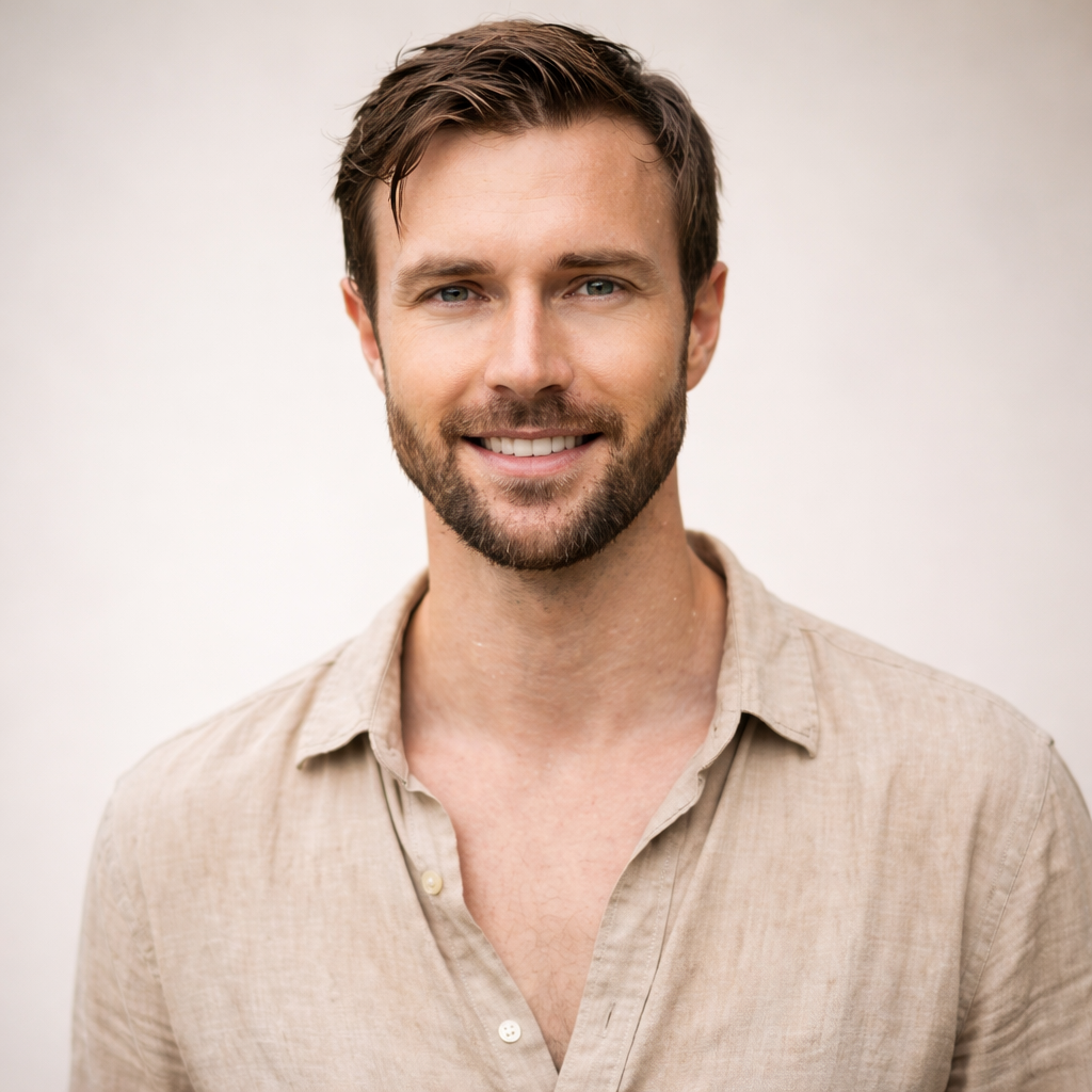 Simple background portrait