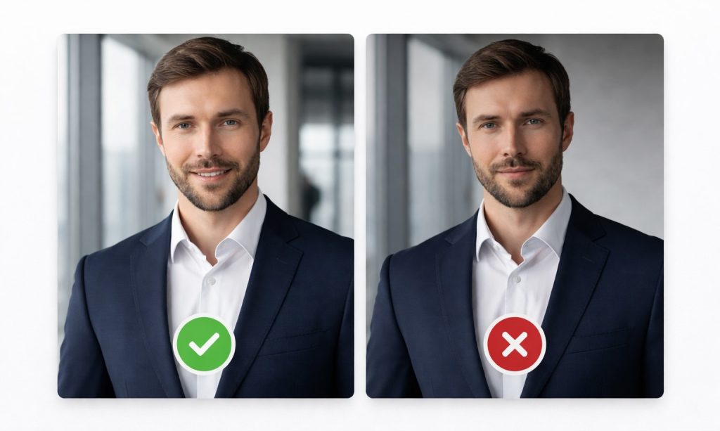 Choose a Friendly and Confident Expression