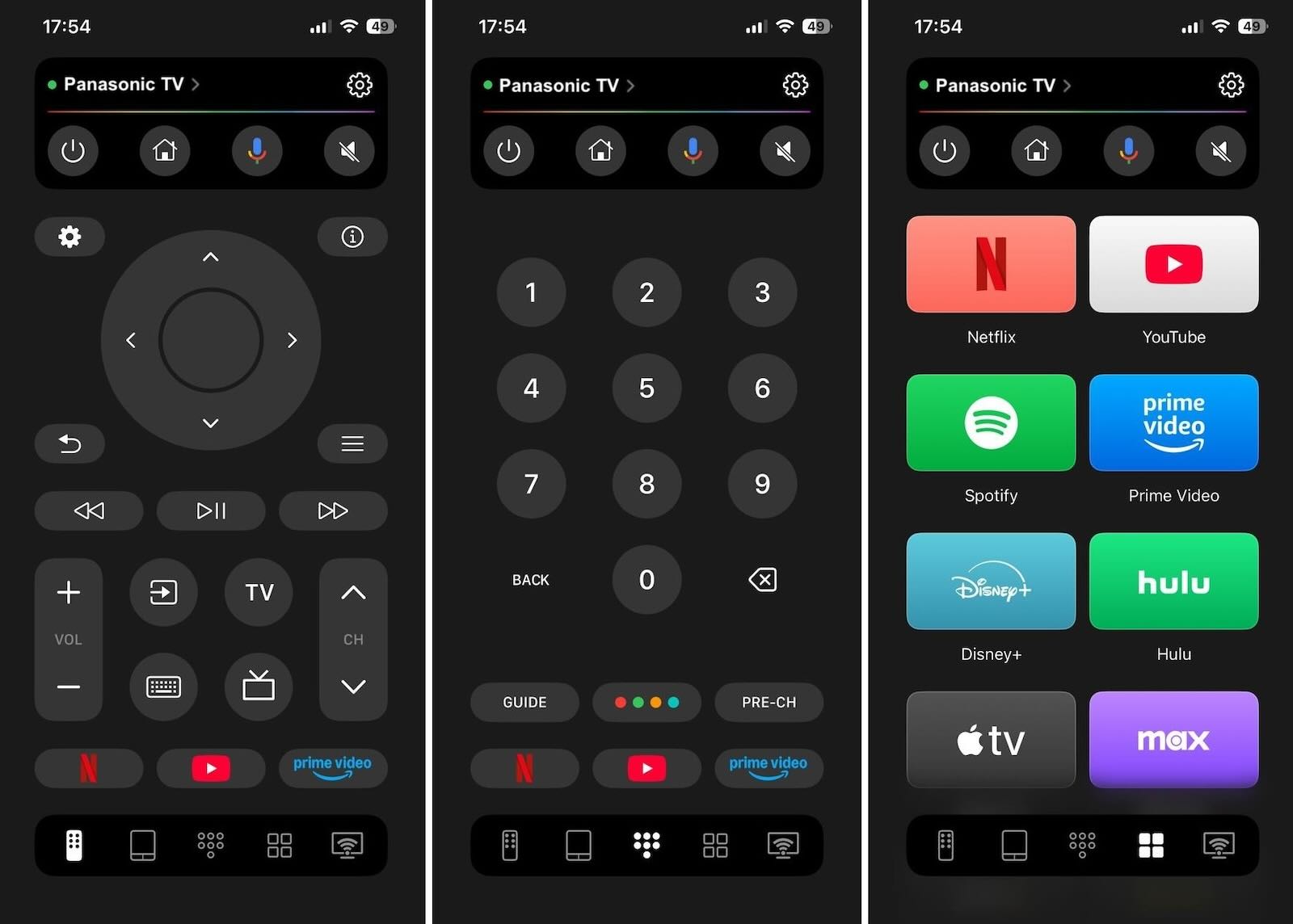 TVRem is connected to Panasonic TV
