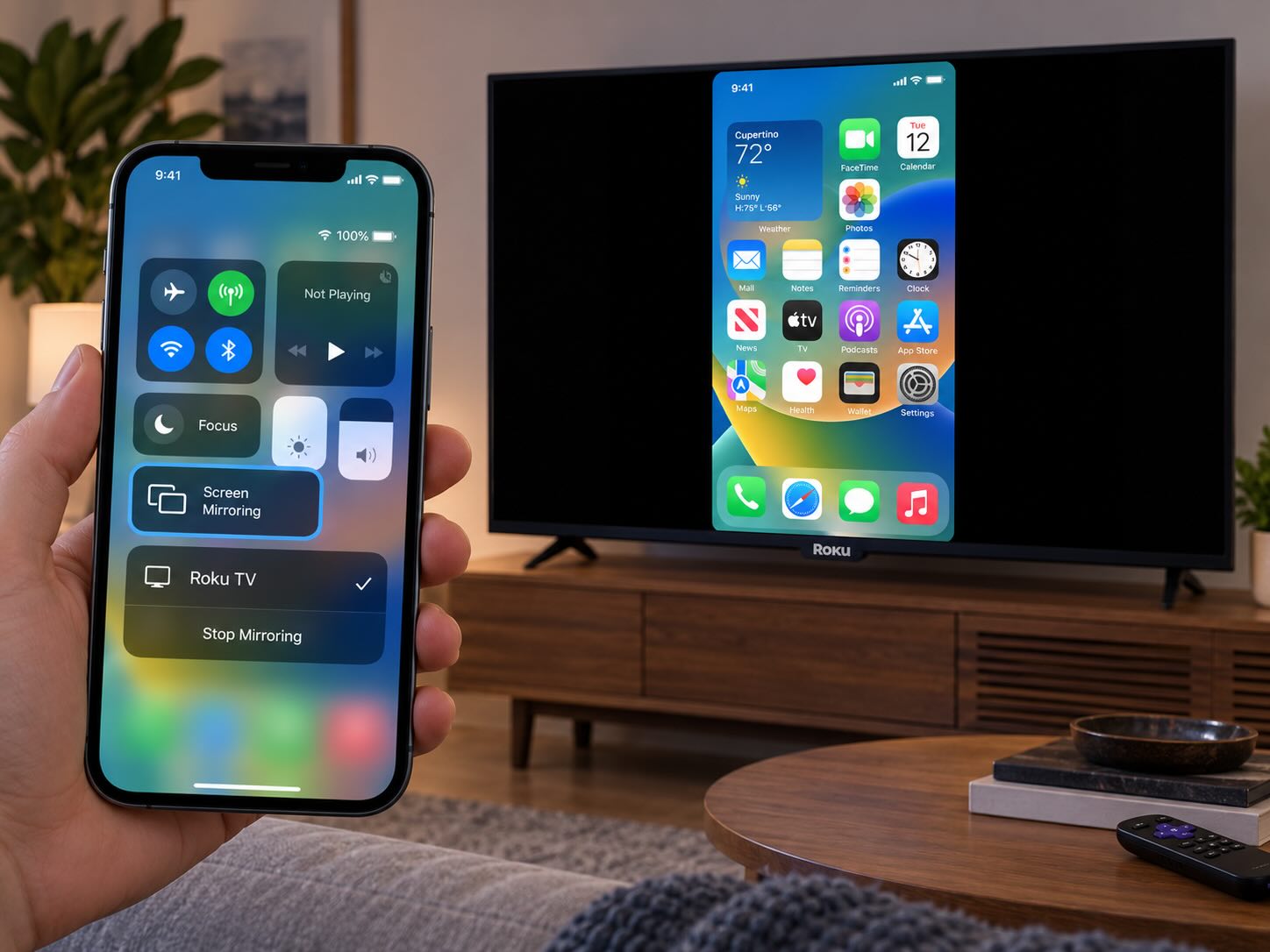 Full iPhone screen mirroring to TV