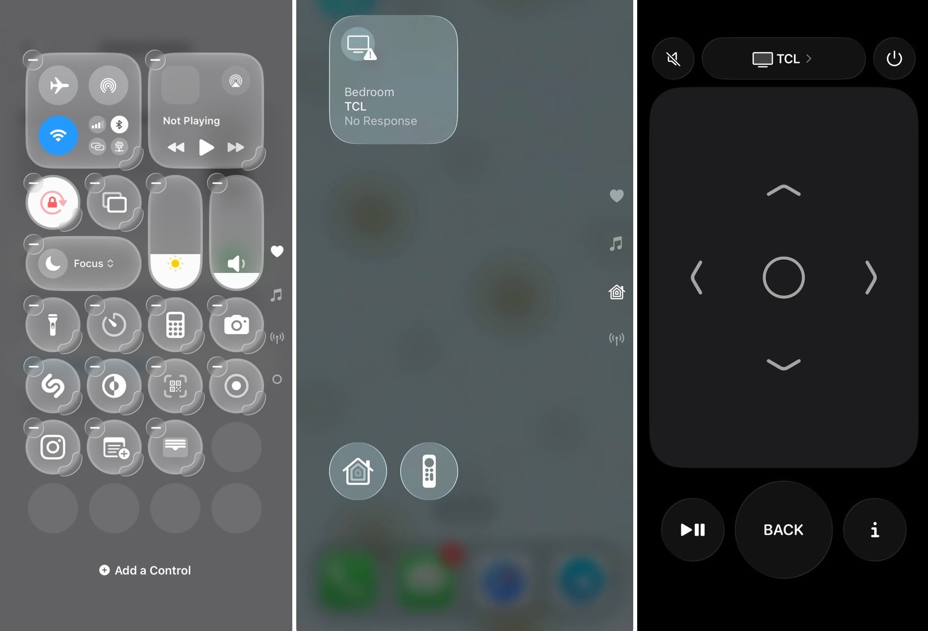 Inbyggd Apple TV-fjärrkontroll på iPhone Inbyggd Apple TV-fjärrkontroll på iPhone